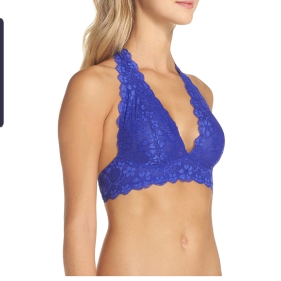 2 Free People Galloon Lace Halter Bra - Picture 2 of 8